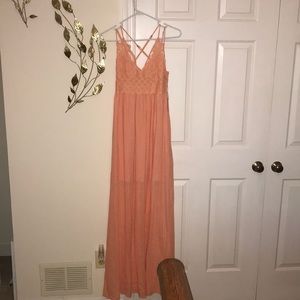 Maxi pink dress